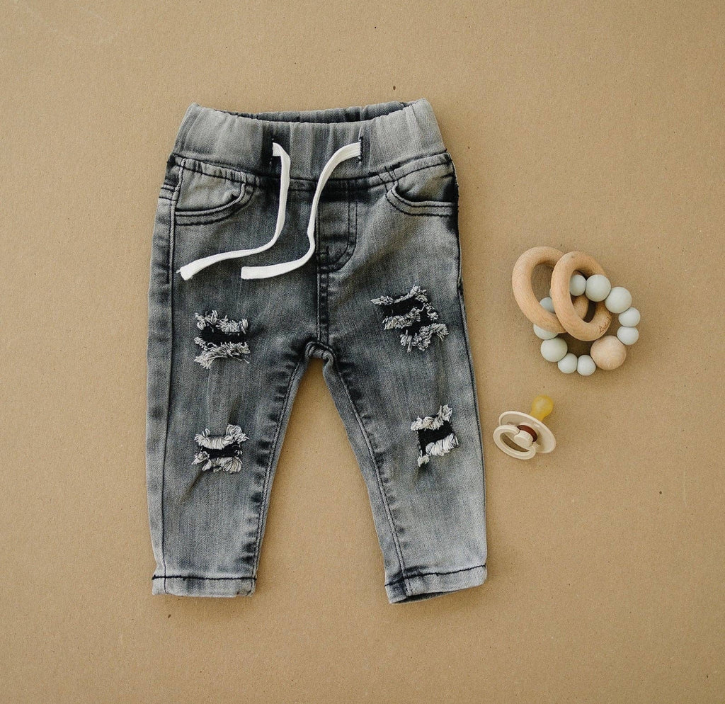 Boys' Distressed Slim-Fit Stretch Jeans