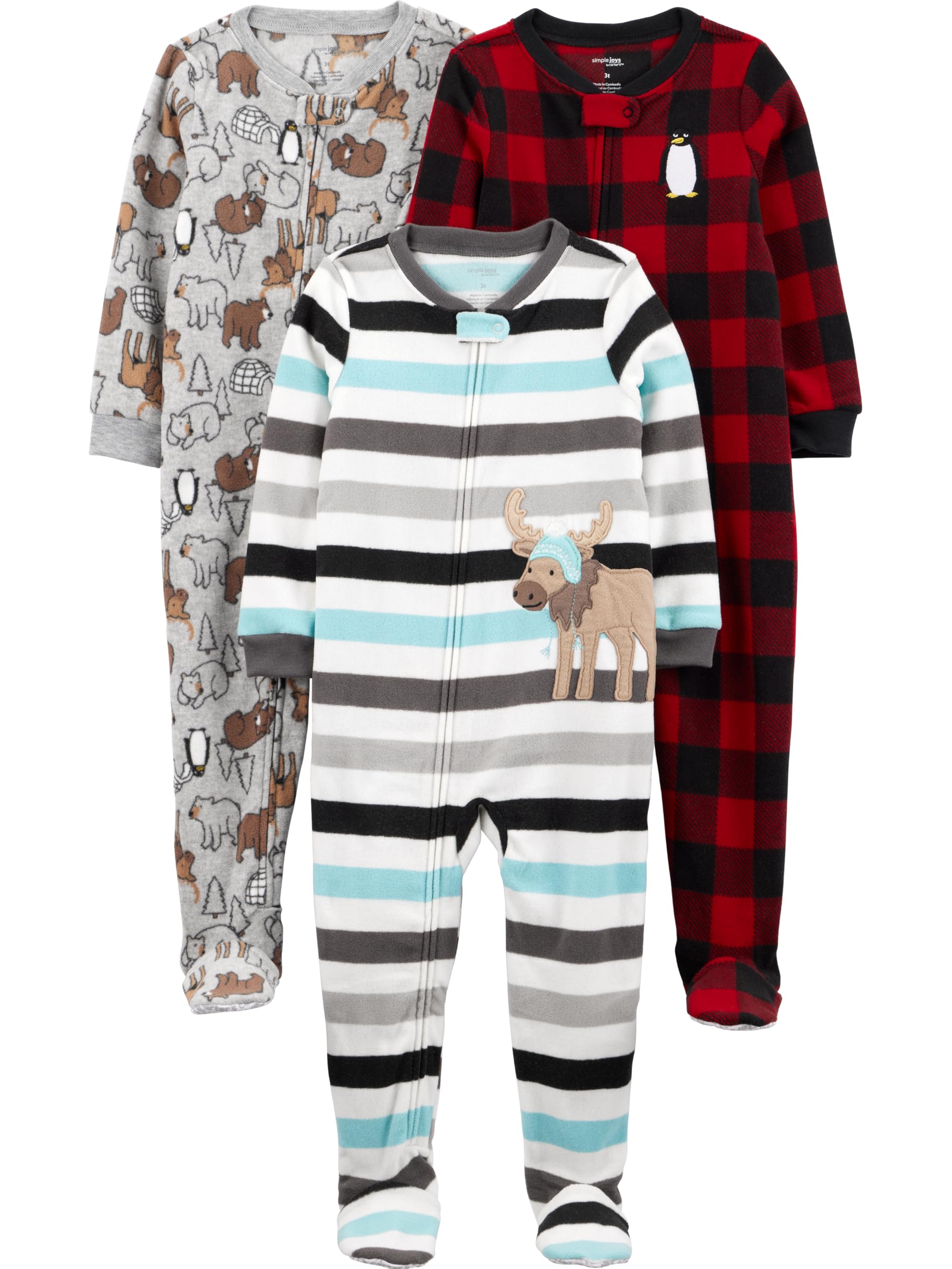 Boys' Flame-Resistant Fleece Onesie