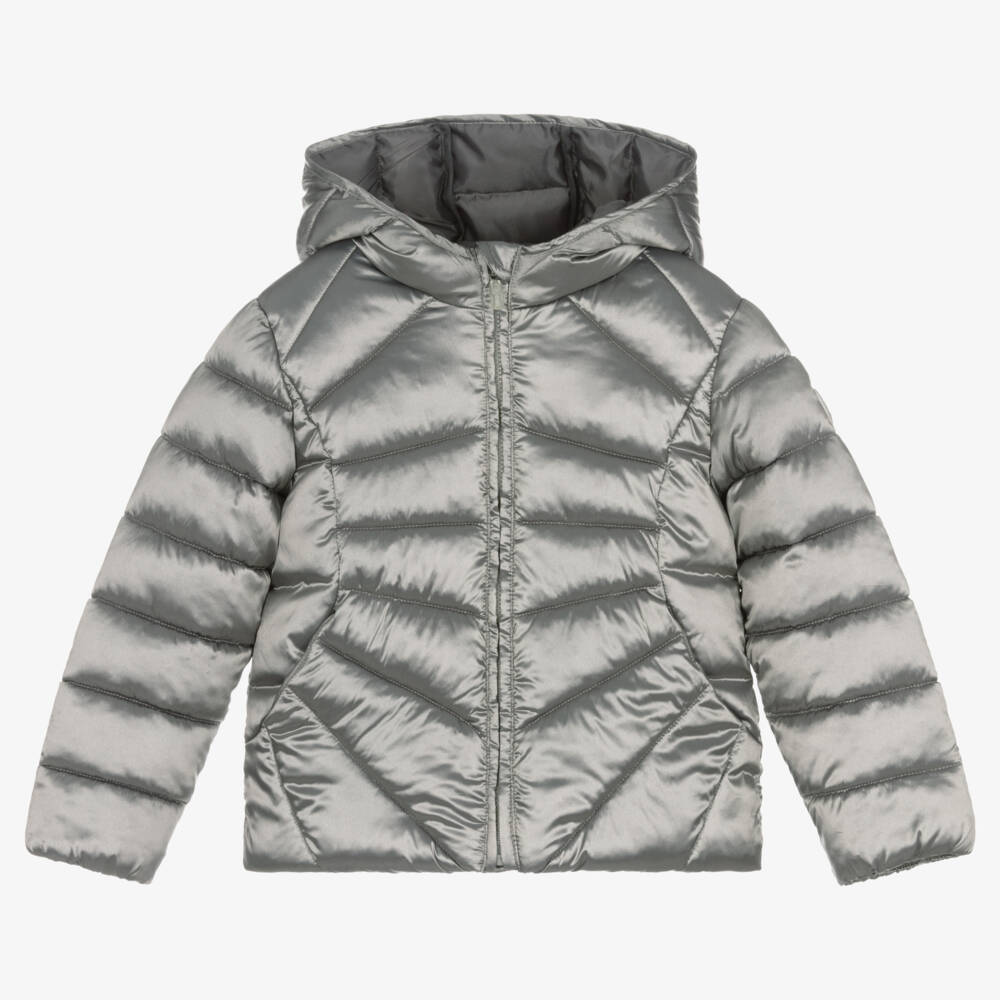 Girls' Metallic Puffer Winter Coat