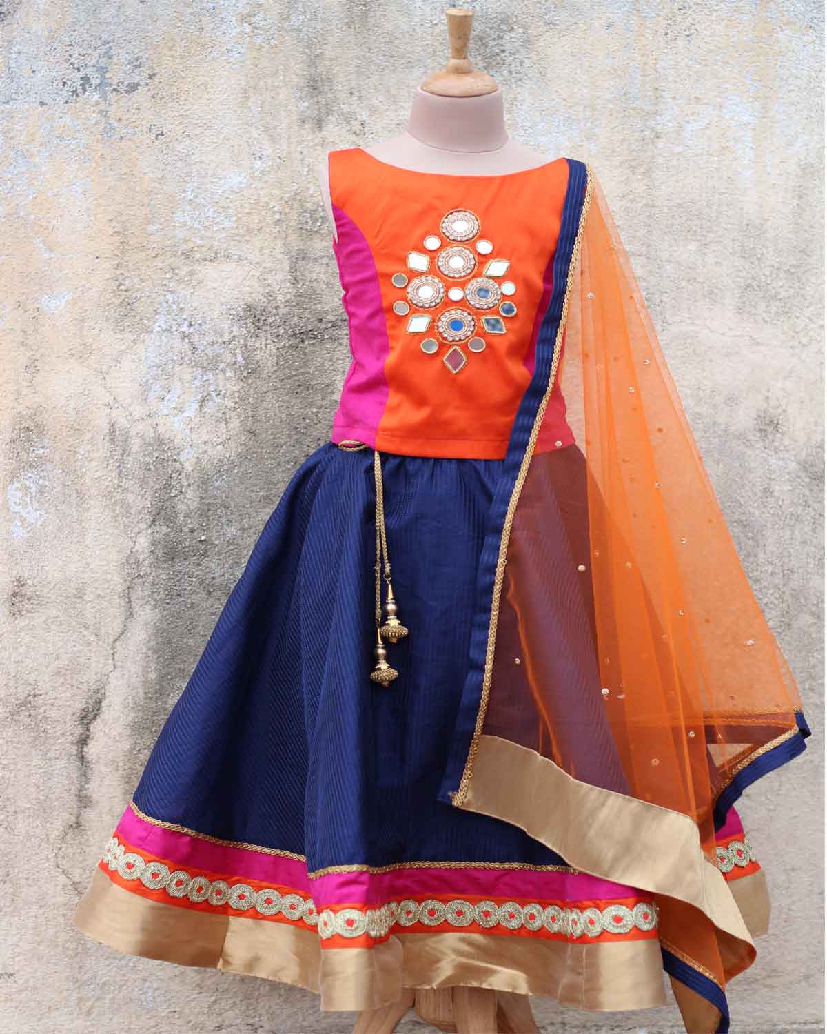 Girls' Mirror Work Chaniya Choli