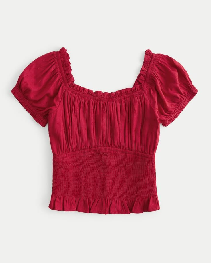 Girls' Off-the-Shoulder Smocked Top