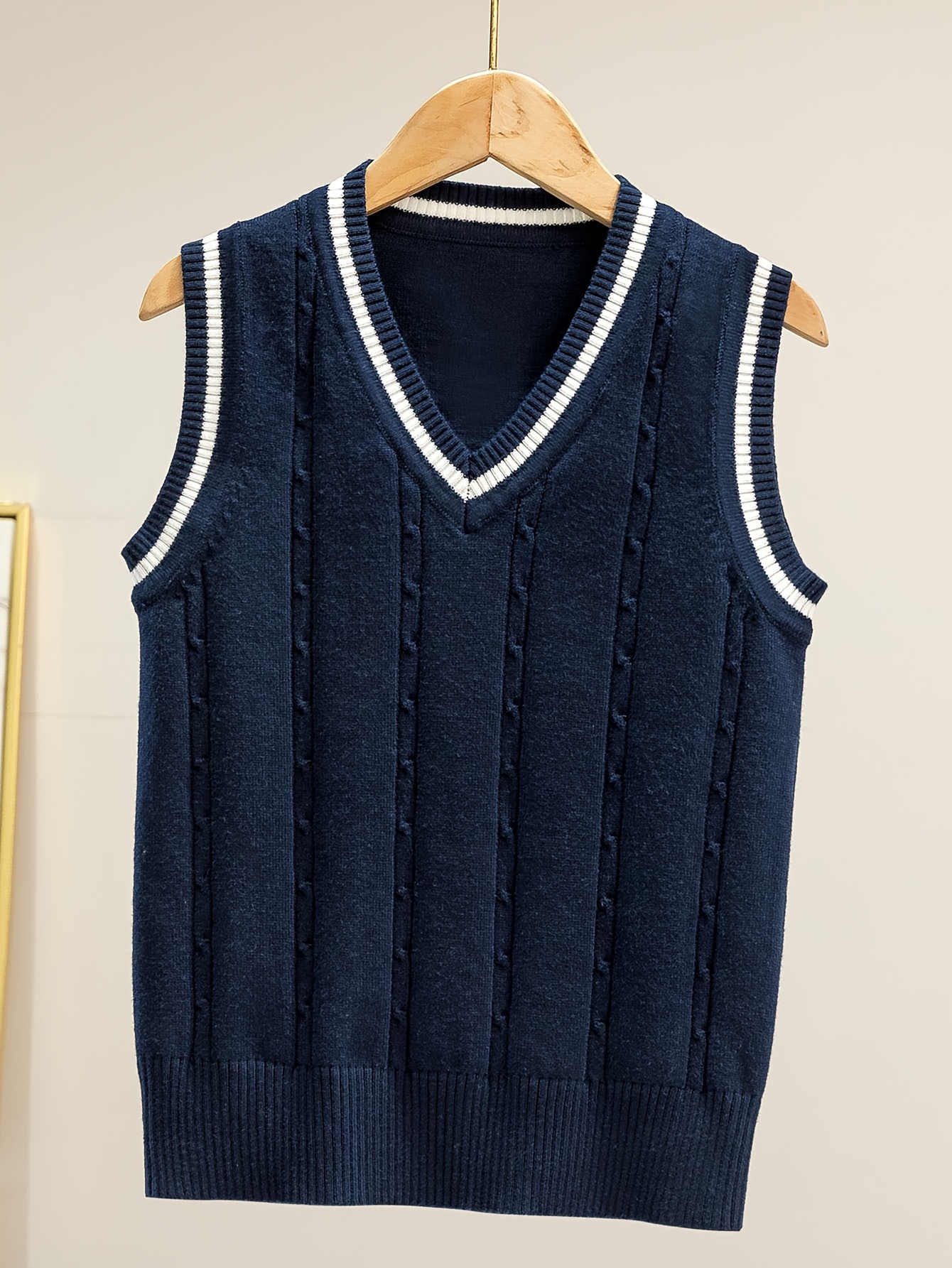 Kids' V-Neck School Uniform Sweater Vest