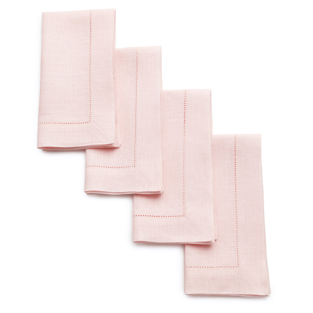 Linen Hemstitch Dining Napkins Set