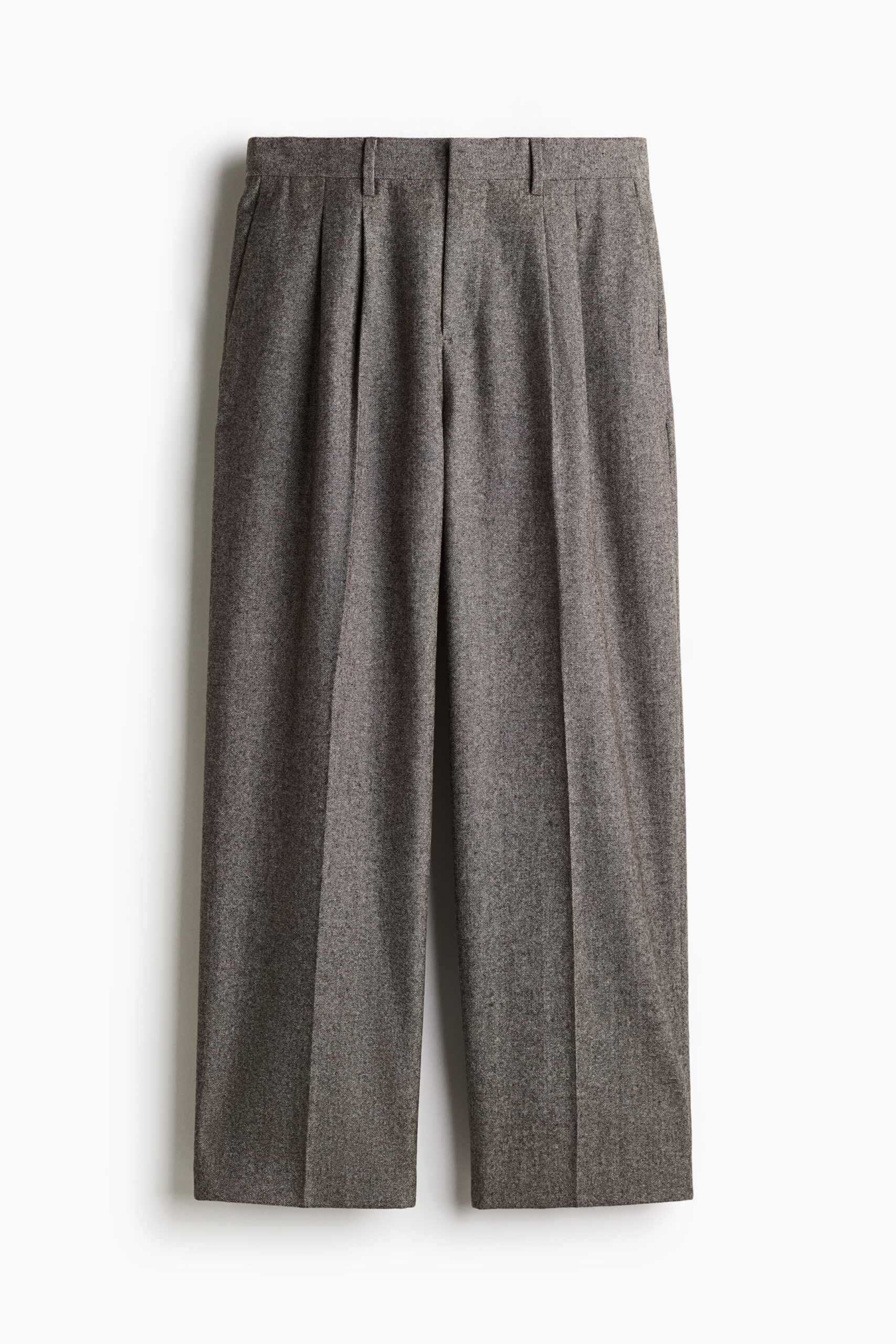 Men's Pleated Wool Blend Trousers