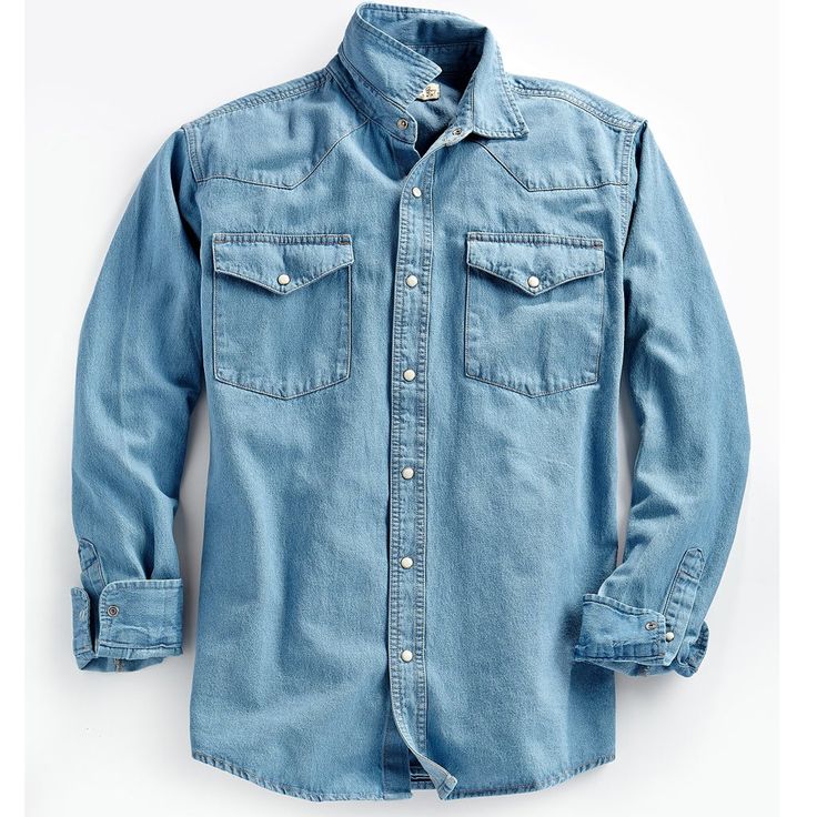 Men's Western Snap-Button Denim Shirt