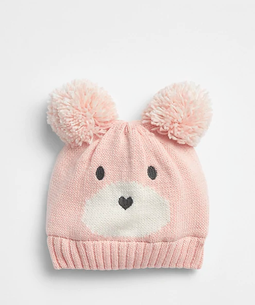 Toddler Girls' Pom-Pom Detail Beanie Hat