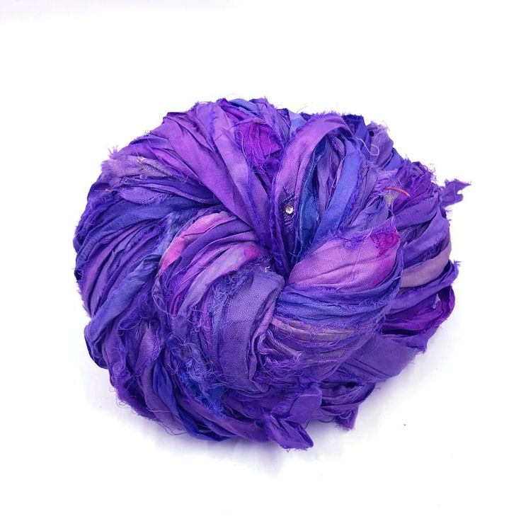 Upcycled Sari Silk Ribbon Spool