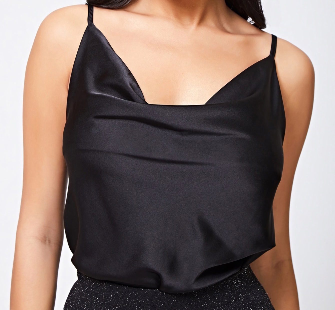 Women's Cowl Neck Satin Camisole