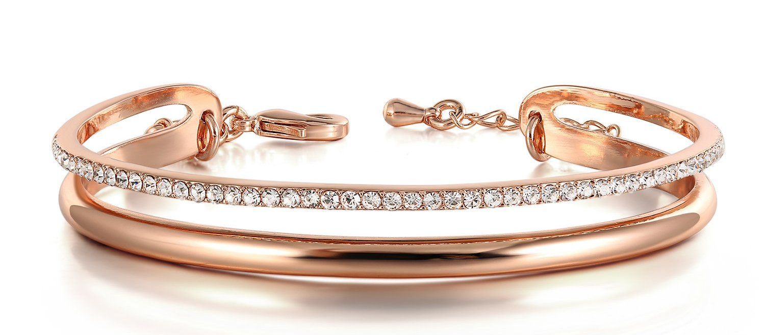 Women's Rose Gold Plated Cuff Bracelet