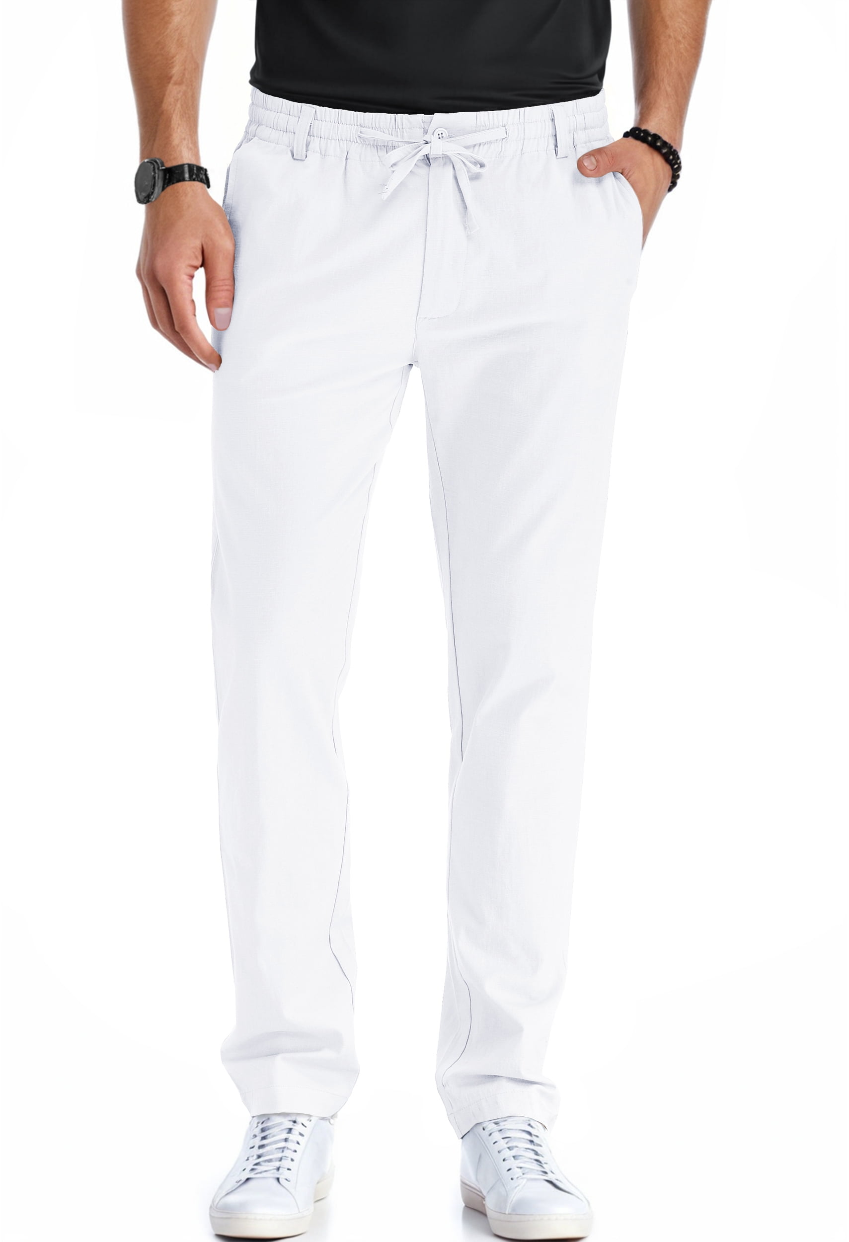 Men's Drawstring Linen Beach Trousers